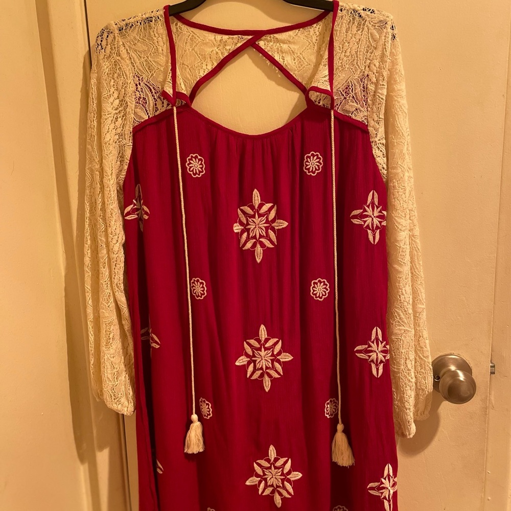 Small. Red and white dress. Brand new
